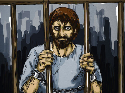 Kiedy Jezus został aresztowany i fałszywie oskarżony przez żydowskich przywódców, w więzieniu przebywał człowiek o imieniu Barabasz. Został on aresztowany wraz z buntownikami, którzy podczas rozruchów dopuścili się zabójstwa. Był skazany na śmierć. – Slajd 1