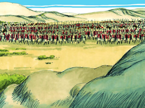 Abiasz był w stanie zwołać jedynie czterysta tysięcy żołnierzy. – Slajd 6