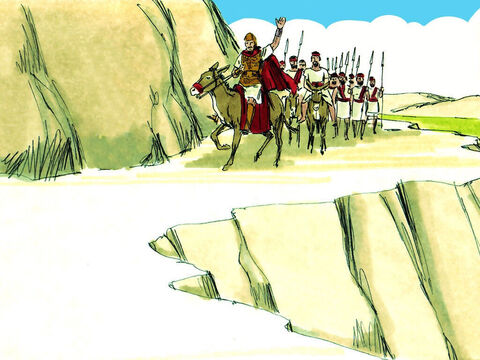 Abiasz poprowadził swą armię na północ, aby bronić granicy państwa. – Slajd 7