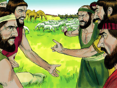 Z powodu tego  dochodziło do kłótni pomiędzy pasterzami Abrama i pasterzami Lota. – Slajd 5