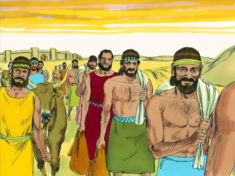 Wszystkie miasta wokół Gerar zostały zdobyte i złupione. Wojska Asy zdobyły również zagrody pełne bydła, zabrały mnóstwo owiec i wielbłądów, a następnie wróciły do Jerozolimy. – Slajd 15