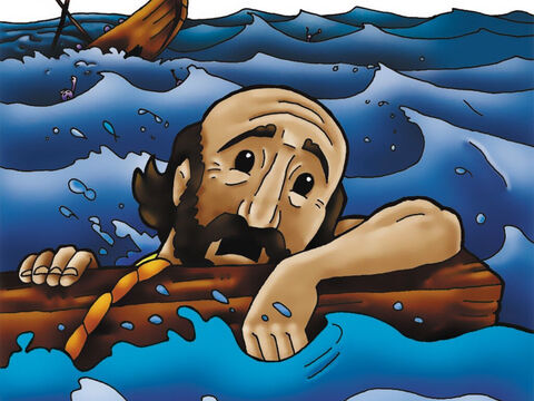Statek, którym płynął Paweł rozbił się u wybrzeży Malty i Paweł został powitany przez mieszkańców tej wyspy. – Slajd 5