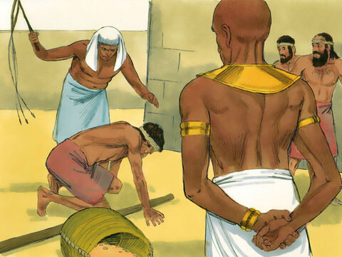 Dlatego Egipcjanie uczynili Izraelitów swoimi niewolnikami.<br/> – Slajd 4