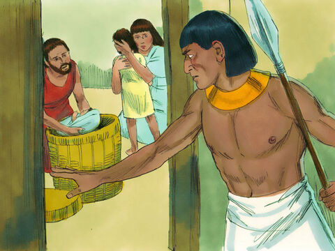 Wtedy faraon rozkazał swojemu ludowi: „Każdego chłopca, który się urodzi u Hebrajczyków, wrzućcie do Nilu!”. – Slajd 12