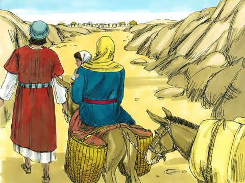 Kiedy wrócili do swej ojczyzny, Bóg powiedział Józefowi, aby udali się do Galilei. Tam zamieszkali w miasteczku Nazaret. W ten sposób wypełniły się zapowiedzi proroków, że Jezus będzie nazwany Nazarejczykiem. – Slajd 14