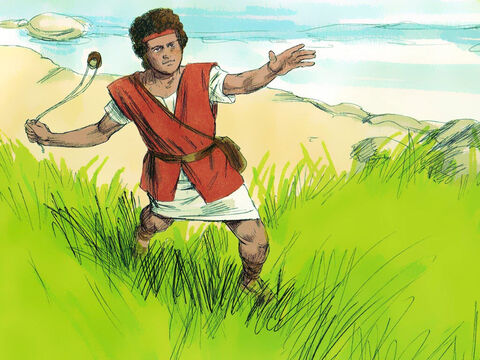 Dawid jest znany z tego, że jako młody chłopak pokonał Goliata. Był on jednak również muzykiem i autorem słów pieśni. – Slajd 1