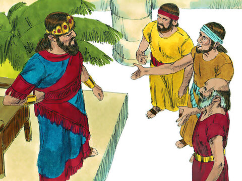 Tymczasem mieszkańcy Zif udali się do Saula i donieśli mu, że Dawid ukrywa się w niedostępnych miejscach w Chorszy. Król rozkazał im, aby w dalszym ciągu śledzili Dawida i donosili o jego poczynaniach. – Slajd 7