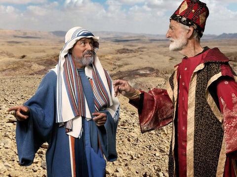 Obadiasz szybko odszukał króla i opowiedział mu o spotkaniu z prorokiem. – Slajd 5