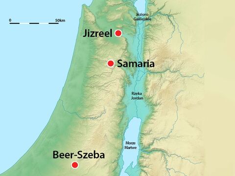 W Judei Eliasz i jego sługa dotarli do miasta Beer–Szeba, gdzie była studnia z wodą pitną. – Slajd 6