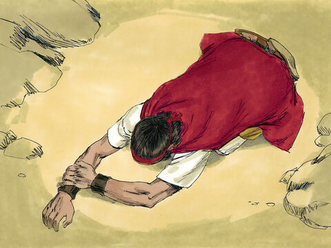 Eliasz modlił się po raz trzeci i wysłał sługę. – Slajd 9