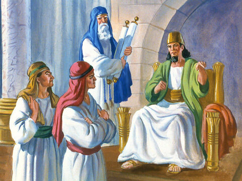 Wszyscy wracali z tą samą odpowiedzią: „Nigdzie nie ma Eliasza”. Król wysłał posłańców do wszystkich miast i sąsiednich krajów. – Slajd 10