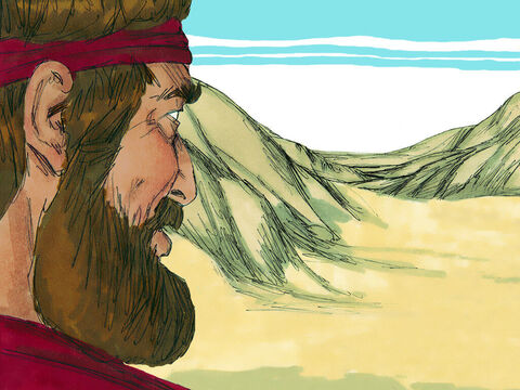 Kiedy potok wysechł, Bóg skierował Eliasza do miasta Sarepta. – Slajd 3