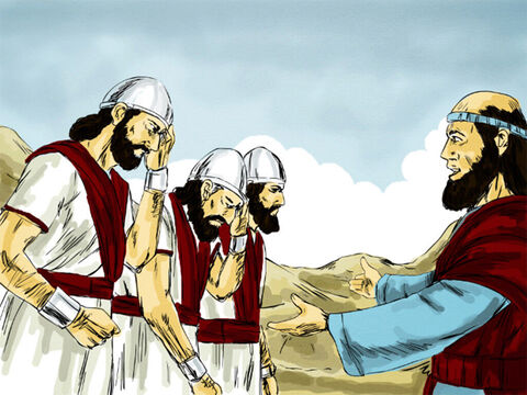 Elizeusz powiedział oślepionym żołnierzom: „Chodźcie za mną, zaprowadzę was do człowieka, którego szukacie." – Slajd 6