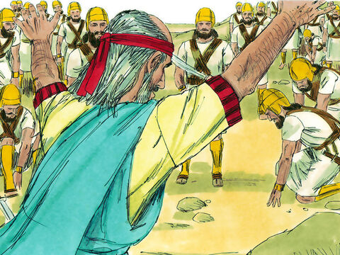 Ezechiel wykonał rozkaz Pana i wtedy duch wstąpił w ciała, które ożyły i stanęły na nogach. Była to ogromna armia żołnierzy. – Slajd 8