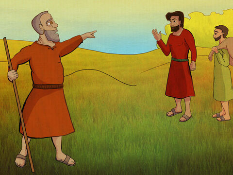 Cenne osły Kisza zgubiły się. Ojciec kazał Saulowi przeszukać okolicę: „Weź sługę i znajdź moje osły. Mogły zostać gdzieś zranione, trzeba je odnaleźć!”. – Slajd 2