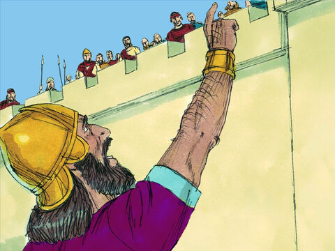 Król Sedecjasz miał nadzieję, że Egipcjanie przyjdą mu z pomocą, ale kiedy Egipcjanie zebrali armię, Babilończycy z łatwością ich pokonali i ponownie oblegli miasto. – Slajd 6