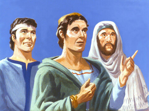 Ci trzej mężczyźni zostali przywiezieni jako jeńcy z odległej Judy. Ich imiona zostały zmienione, ale ze względu na ich zdolności otrzymali wysokie stanowiska w królestwie. – Slajd 16