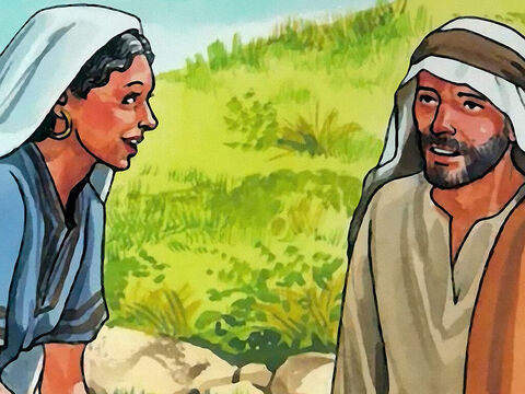 Kobieta odparła: „Wiem, że ma przyjść Mesjasz (to znaczy Chrystus). Kiedy On przyjdzie, wszystko nam wyjaśni”. – Slajd 5