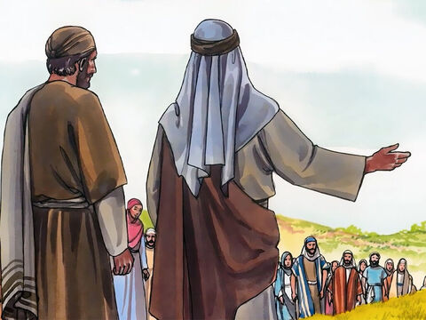 Kiedy Samarytanie przyszli do Jezusa, prosili Go, aby u nich pozostał. – Slajd 15