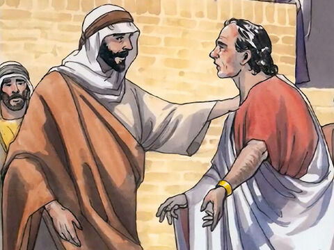 Kiedy usłyszał, że Jezus powrócił z Judei do Galilei, poszedł do Niego i prosił, aby przyszedł i uzdrowił jego umierającego syna. – Slajd 5