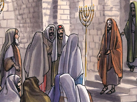 Przyszedł też do Nazaretu, gdzie się wychował. W szabat, zgodnie ze swoim zwyczajem, wszedł do synagogi. – Slajd 2
