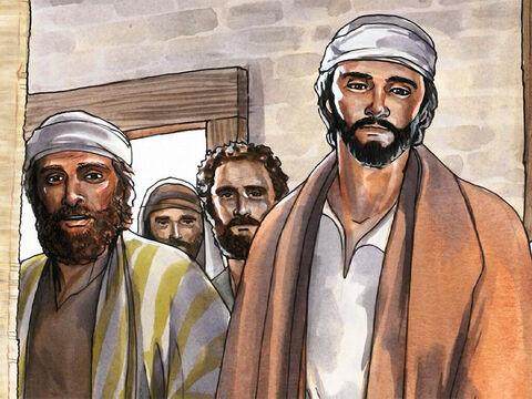 Po opuszczeniu synagogi w Kafarnaum, Jezus poszedł do domu Szymona. – Slajd 1