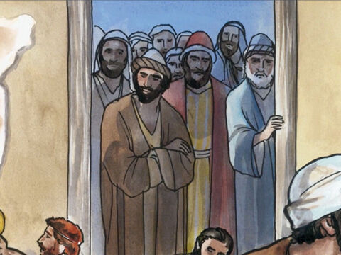 Kiedy to zobaczyli faryzeusze, zapytali uczniów: – Slajd 5