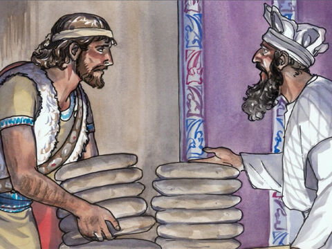 „… Wziął poświęcony chleb, który mogą jeść tylko kapłani, a potem jadł go i dał swoim ludziom?”. – Slajd 5