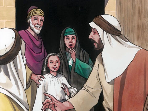 Rodzice dziewczynki byli zdumieni. A Jezus surowo zabronił im mówienia komukolwiek o tym wydarzeniu. – Slajd 21