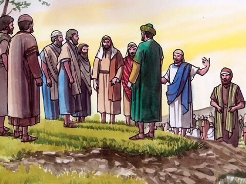 „Skąd tu, na odludziu wziąć tyle chleba, żeby ich wszystkich nakarmić?” – zastanawiali się uczniowie. – Slajd 3