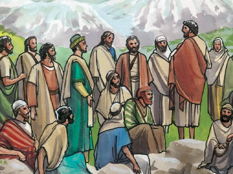 W drodze Jezus zwrócił się do swoich uczniów: „Kim jestem według ludzi?”. – Slajd 2