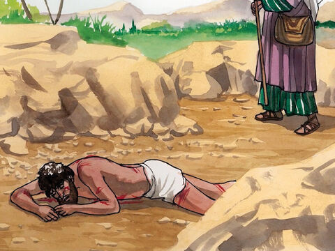 „Gdy zauważył biedaka, ominął go z daleka”. – Slajd 8