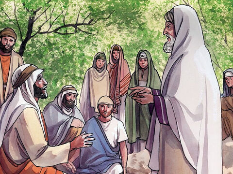 Uczony w Piśmie odpowiedział: „Ten, który mu pomógł”. Jezus powiedział mu na to: „I ty postępuj podobnie!”. – Slajd 16