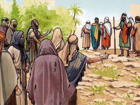 Zatrzymali się z daleka i głośno zawołali: „Jezusie, Mistrzu! Zmiłuj się nad nami!”.  A gdy ich zobaczył, powiedział: „Idźcie, pokażcie się kapłanom!”. – Slajd 2