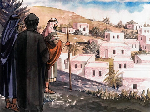 Sześć dni przed Świętem Paschy, Jezus przybył do Betanii, gdzie mieszkał Łazarz, którego wskrzesił z martwych. – Slajd 1