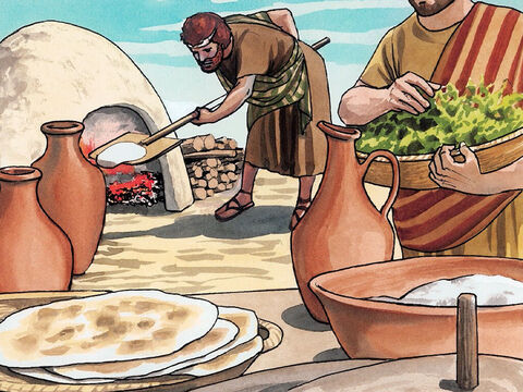 Uczniowie postąpili zgodnie ze wskazówkami Jezusa i przygotowali kolację paschalną. – Slajd 3