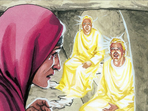 Maria odpowiedziała: „Zabrano mojego Pana i nie wiem, gdzie Go położono”. – Slajd 4