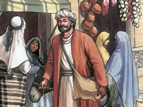 Kiedy pozostali uczniowie powiedzieli mu o tym, że ukazał im się Jezus, Tomasz stwierdził: „Nie uwierzę, dopóki nie zobaczę śladów po gwoździach na jego rękach i nie włożę w nie palca, i dopóki nie umieszczę swojej ręki w Jego boku.” – Slajd 7