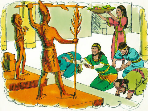 W czasie życia Gedeona w kraju panował spokój przez 40 lat. Po jego śmierci jednak Izraelici znowu zaczęli czcić Baala. – Slajd 10