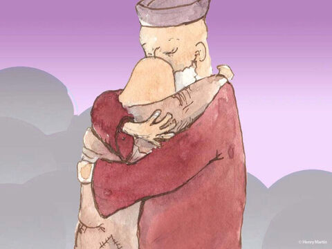 Ojciec przytulił go do siebie. – Slajd 23