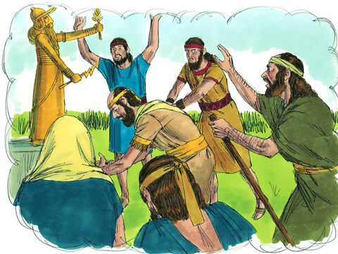 Zanim Ezechiasz został królem Państwa Południowego – Judy, ludzie byli nieposłuszni Bogu i czcili bożki. – Slajd 1