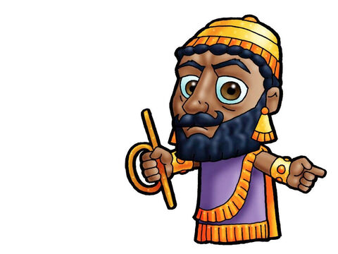Król Nebukadnessar. Ten obrazek może być użyty, aby przedstawić dowolnego króla z Mezopotamii pojawiającego się w Biblii. – Slajd 7