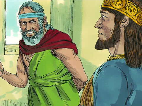 Jeremiasz ostrzegł króla, że jeśli Judejczycy się nie nawrócą, to Jerozolima i świątynia zostaną zburzone. Sedecjasz jednak nie chciał słuchać Boga. Mimo ostrzeżeń Jeremiasza, Barucha i innych, w dziewiątym roku swojego panowania zbuntował się przeciwko Babilończykom i zawarł pakt z egipskim królem Chofra. – Slajd 3