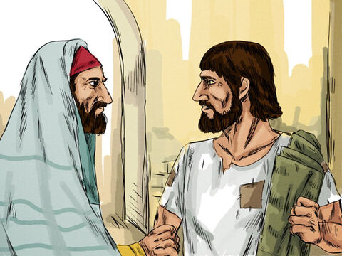 Kiedy przywódcy żydowscy to zobaczyli, upomnieli uzdrowionego: „Dziś jest szabat, nie wolno ci więc nosić posłania”. Lecz on odpowiedział: „Przecież ten, który mnie uleczył, polecił, bym je złożył i zaczął chodzić”. A oni zapytali go: „Kim był ten człowiek, który ci powiedział, abyś wstał i chodził?”. Uzdrowiony jednak nie wiedział, kto to był. – Slajd 6