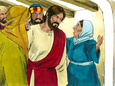 Po wyjściu z synagogi Jezus poszedł do domu Szymona (którego później nazywano Piotrem). Teściowa Szymona miała wysoką gorączkę, dlatego prosili Go, aby jej pomógł. – Slajd 7