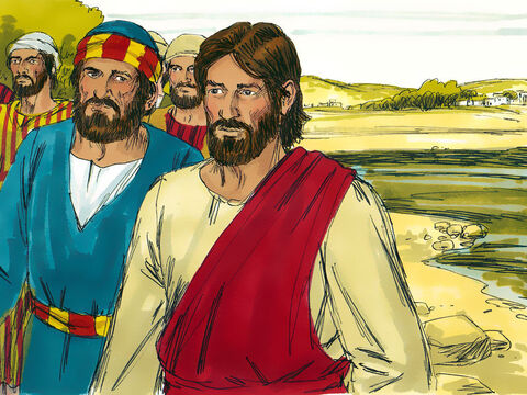 Pewnego razu Jezus znajdował się na obrzeżach miasta Kafarnaum. – Slajd 1