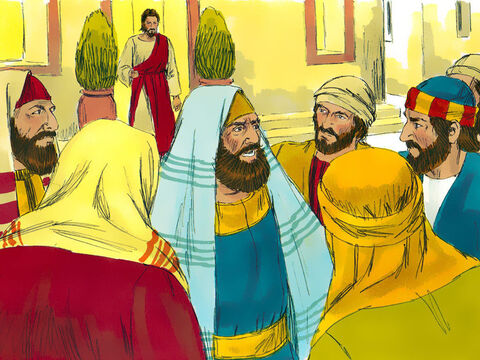 Zaczęli się oburzać i pytać uczniów: „Dlaczego zasiadacie przy jednym stole z celnikami i innymi grzesznikami?!”. – Slajd 6