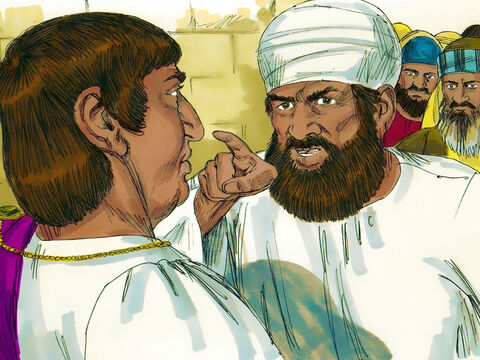 Oni jednak coraz mocniej Go oskarżali: „Podburza lud, nauczając w całej Judei. Zaczął od Galilei i dotarł aż tutaj”. – Slajd 5