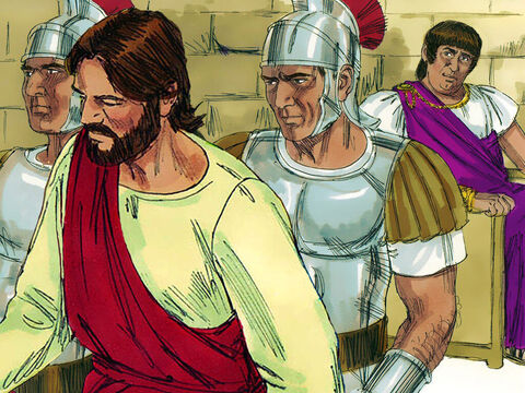 Kiedy Piłat usłyszał, że Jezus pochodzi z Galilei, z regionu, którym rządzi Herod Antypas, odesłał Go do niego. Uczynił to, bo wiedział, że Herod przybył do Jerozolimy na święto Paschy. – Slajd 6