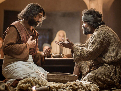 Wtedy Piotr powiedział: „W takim razie umyj nie tylko moje nogi, ale i ręce, i głowę!”.  Jezus na to: „Ten, kto się wykąpał, nie musi myć nic poza nogami, bo jest cały czysty”. – Slajd 10
